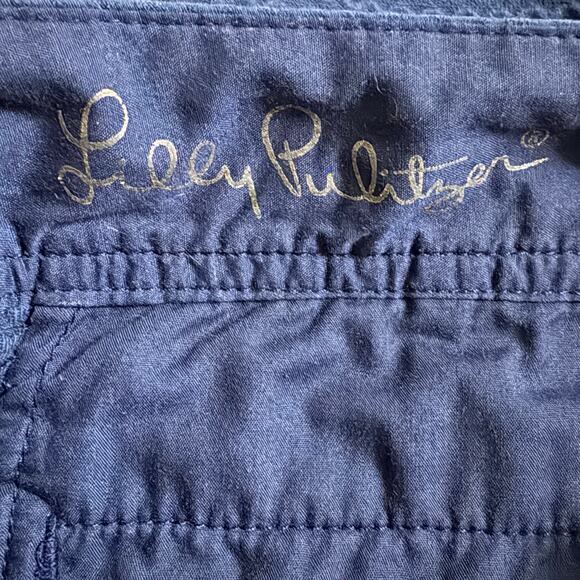 Lilly Pulitzer The Callahan Cotton 5” Inseam Short 4 Women’s True Navy - Picture 4 of 7